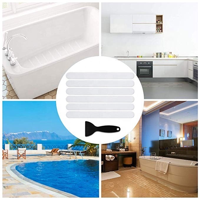 general Transparent Anti-Slip Tape Strips for Bathroom Bathtub and Stairs, Durable PEVA Floor Safety Grip - Image 3
