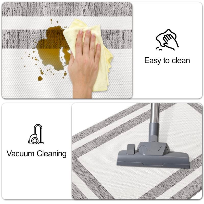 Anti Fatigue Kitchen Mat 17.3"x47.2" Light Grey Ergonomic Cushioned - Non-Slip Textured Surface Waterproof Floor Mat for Kitchen Sink, Laundry Room, Office Workspace - Image 5