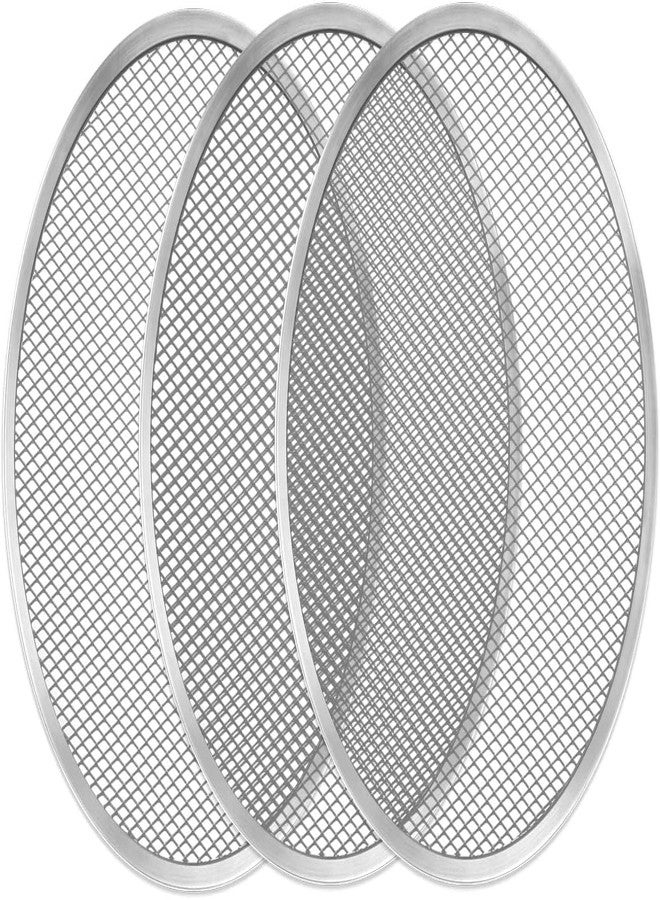 Zoov Aluminum Pizza Screen/Mesh for Home Kitchen Restaurant Supplies Sliver (11 inch 3 Pcs) - Image 1