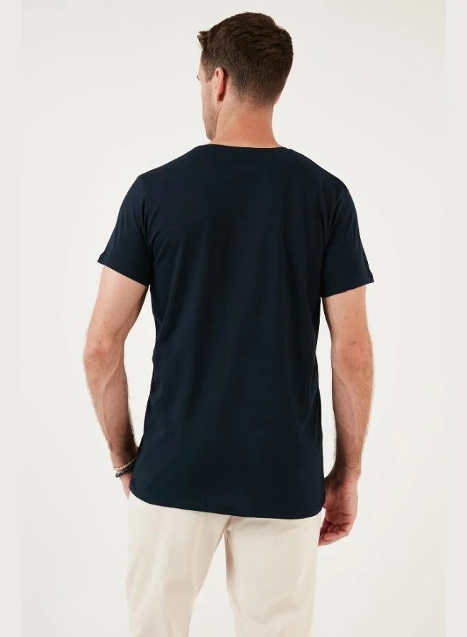 Buratti  Buratti Printed Crew Neck Cotton Slim Fit T Shirt Men's T SHIRT 541PUSULA for Men | Best Price UAE