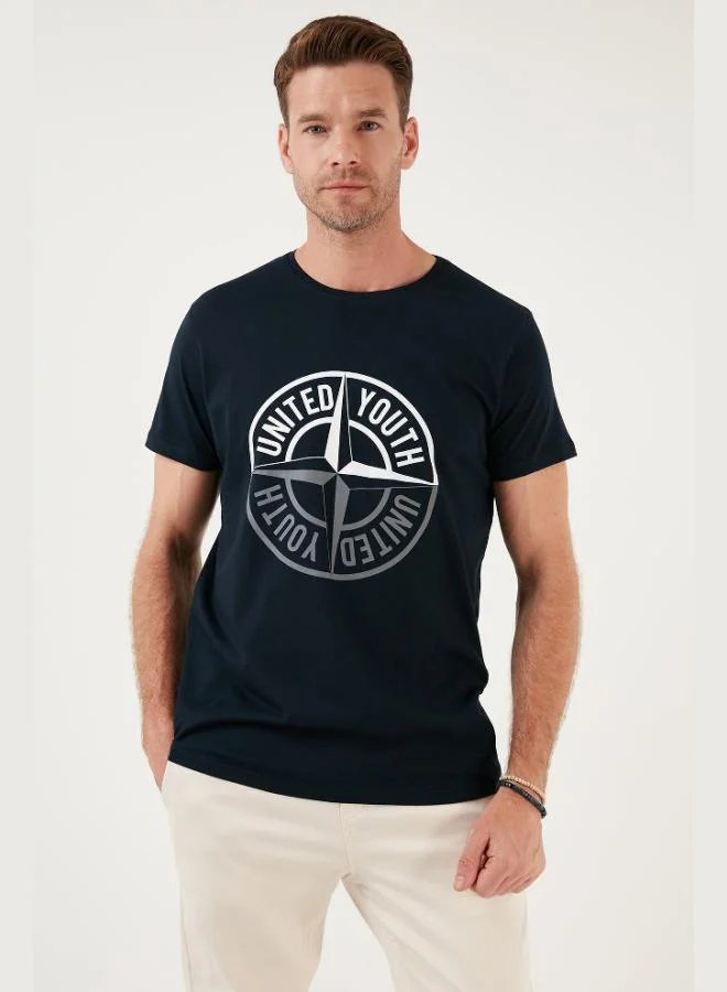 Buratti Buratti Printed Crew Neck Cotton Slim Fit T Shirt Men's T SHIRT 541PUSULA