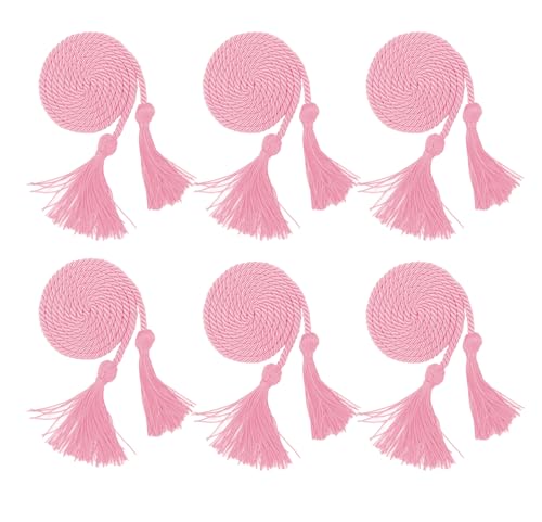 UIALECG 6 Pieces Graduation CordsPink Honor Cords68 Inch - Image 1
