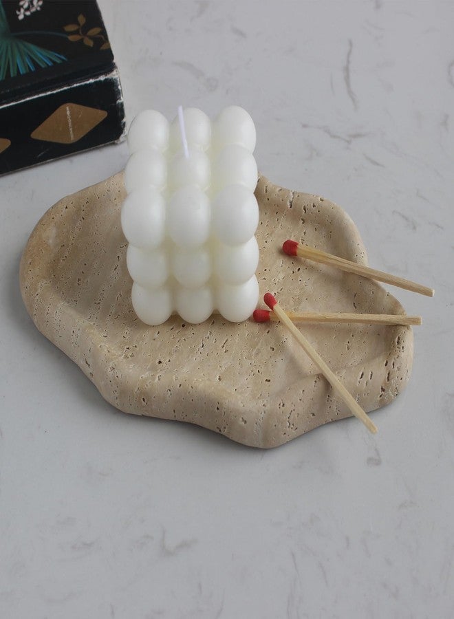 Nawgnail Real Travertine Jewelry Dish Cloud Shape, Trinket Dish, Ring Dish Key Tray Asethetic Home Décor, Gift for Women - Image 2