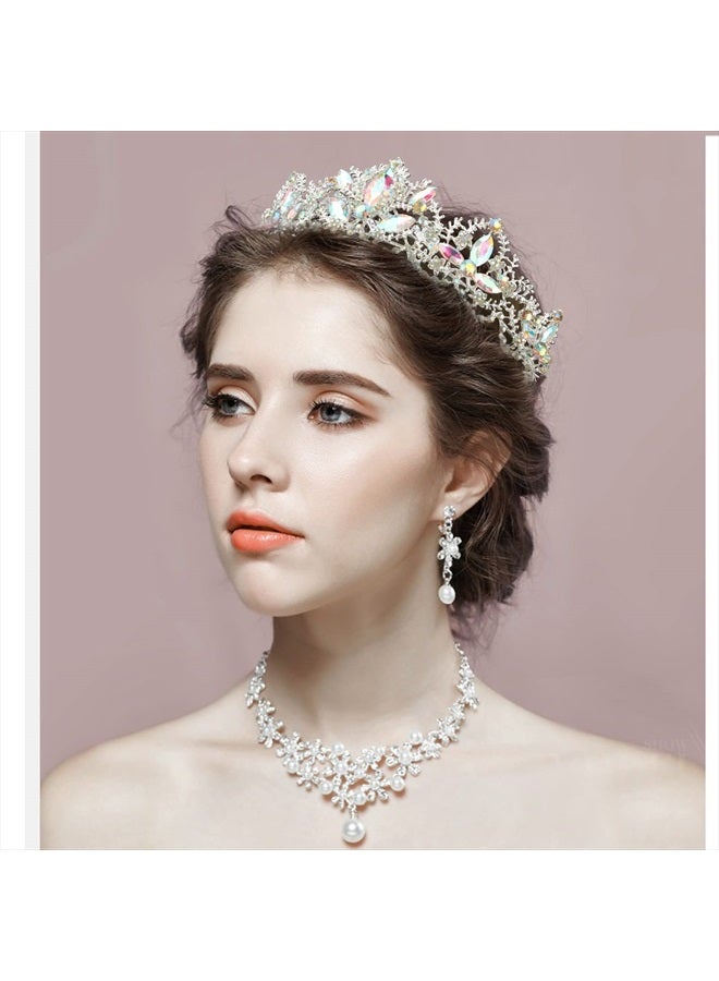 Exacoo Silver Tiara Wedding Tiaras and Crowns for Women Rhinestone Queen Tiara for Women Princess Crown Birthday Tiara Headbands for Wedding Prom Bridal Party Halloween Costume Christmas Gifts - Image 2