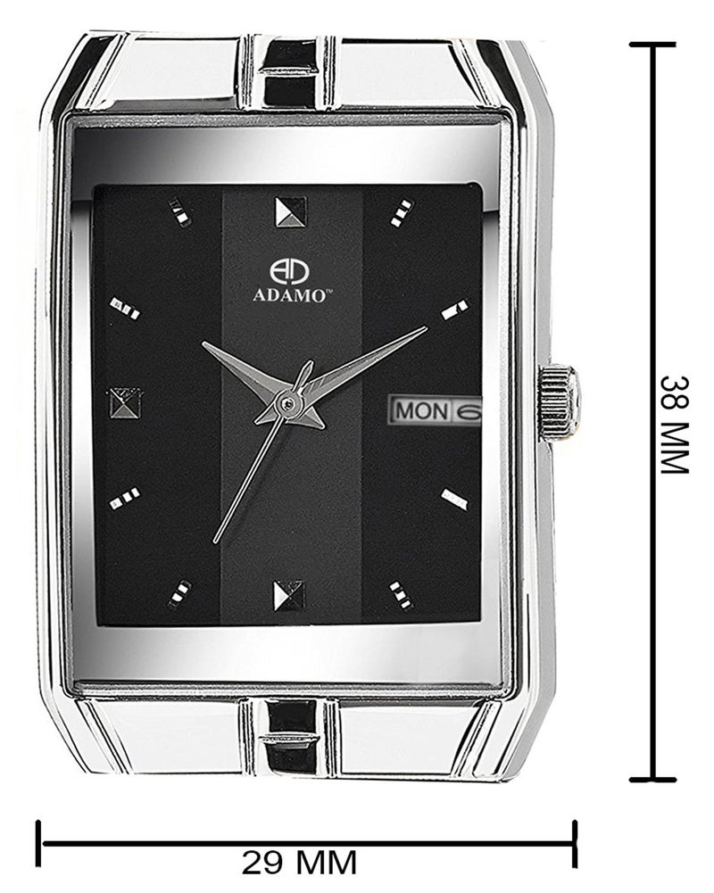 ADAMO Legacy Black Dial Day & Date Men's & Boy's Watch 9151SM02 - Image 2