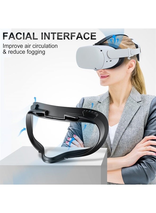 SUPERUS Face Cover Pad & Glasses Spacer Compatible with Oculus/Meta Quest 2 Accessories, Enhanced Comfort, and Prevent Your Glasses from Scratching VR Lenses (White) - Image 3