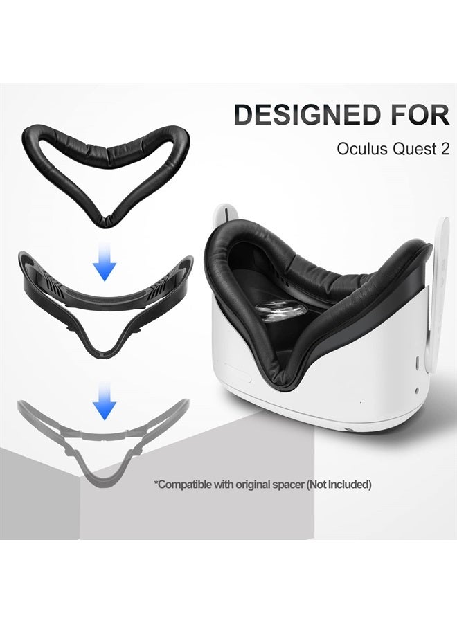 SUPERUS Face Cover Pad & Glasses Spacer Compatible with Oculus/Meta Quest 2 Accessories, Enhanced Comfort, and Prevent Your Glasses from Scratching VR Lenses (White) - Image 2
