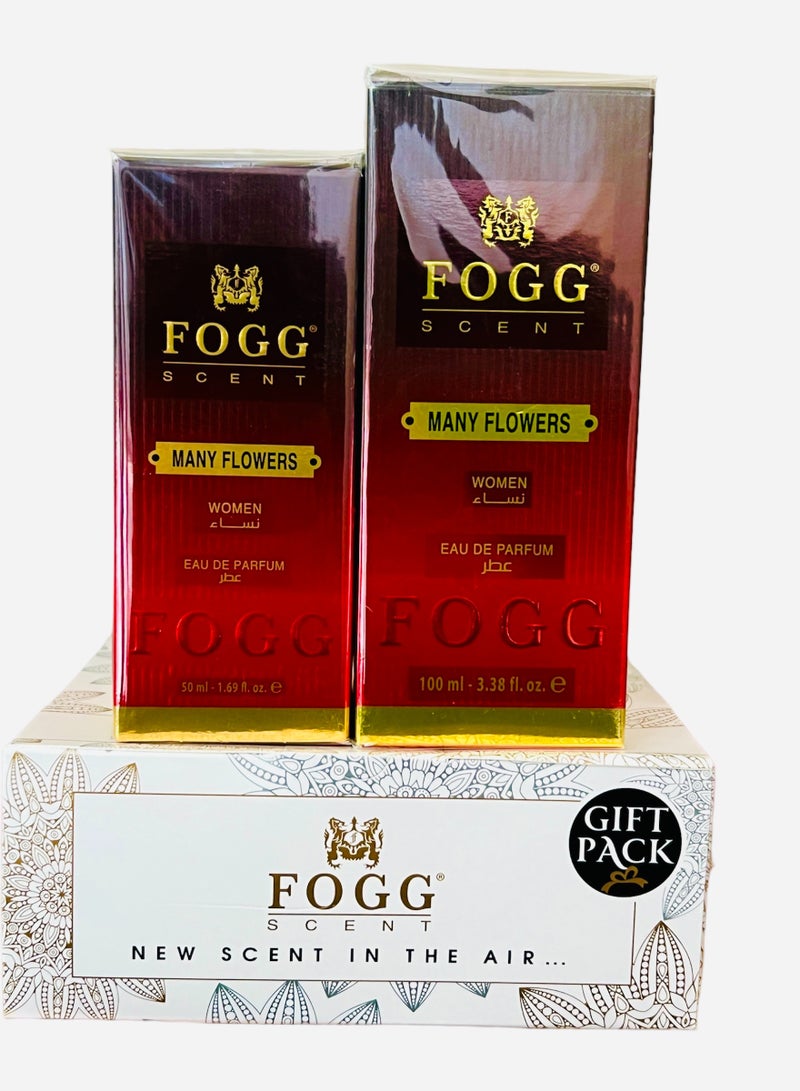 فوج مجموعة هدايا عطر نسائي برائحة الزهور العديدة (100مل+50مل) - Image 1
