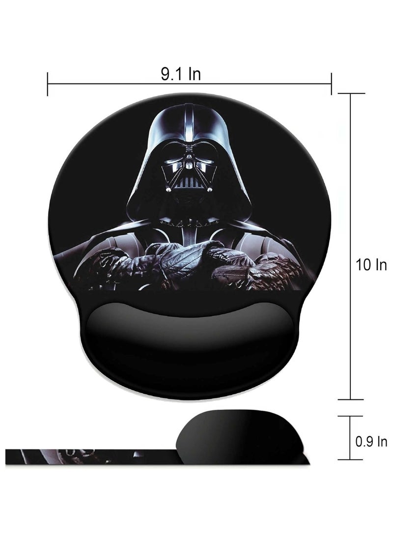 General Black mouse pad with wrist support and non-slip rubber base for a comfortable gaming mouse pad - Ergonomic mouse pad with wrist support  - Image 3