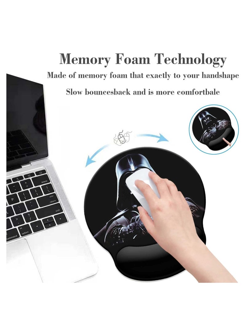 General Black mouse pad with wrist support and non-slip rubber base for a comfortable gaming mouse pad - Ergonomic mouse pad with wrist support  - Image 4