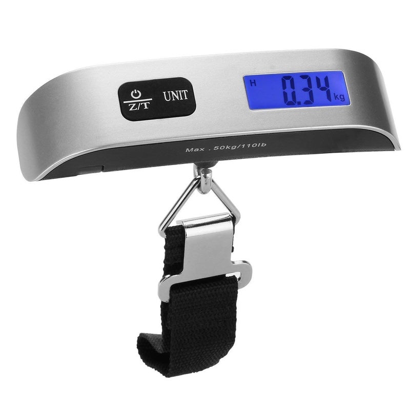 BSITFOW ABS 10g to 50 kg Luggage Scale Digital Weighing Travel Bag Weight Checker Hanging Weight Scale with Belt sliver, Multicolor - Image 1