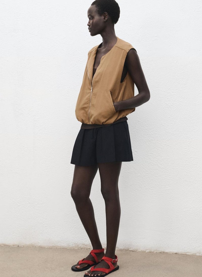 MANGO Puffer denim waistcoat - Image 4