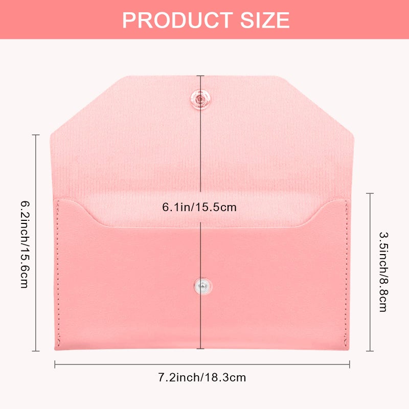 Nolcha Pu Leather Cash Envelope Wallet - Reusable Cash Stuffing Wallet for Men and Women -Pink - Image 2