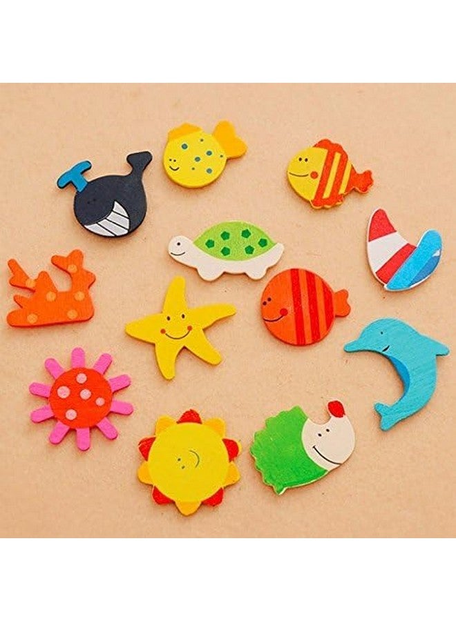 CraftDev Wooden Nature Theme Magnets - Set of 40, Multicolour - Image 5