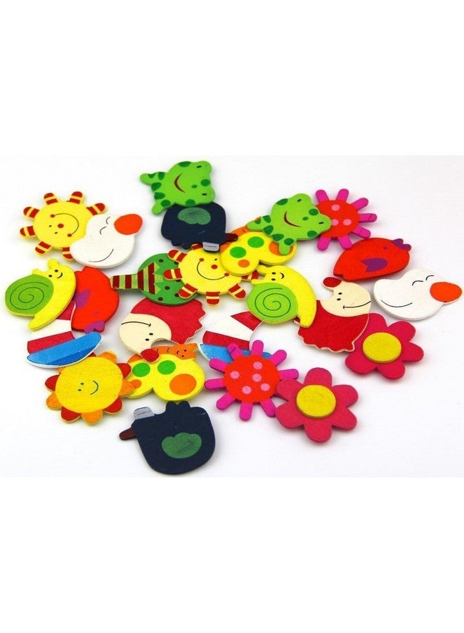 CraftDev Wooden Nature Theme Magnets - Set of 40, Multicolour - Image 4