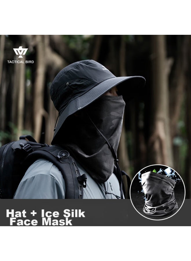 Tactical Bird Zhanshuniao Large Head Cirference Summer Outdoor Fisherman Hat, Men's Hiking And Mountaineering Sun Protection Hat, Women's Thin Sunshade Fishing Hat - Image 1