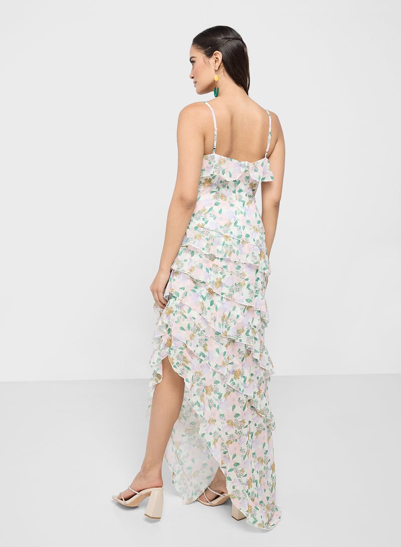 ايلا فستان بحافة مكشكشة بنقشة الزهور - Image 2