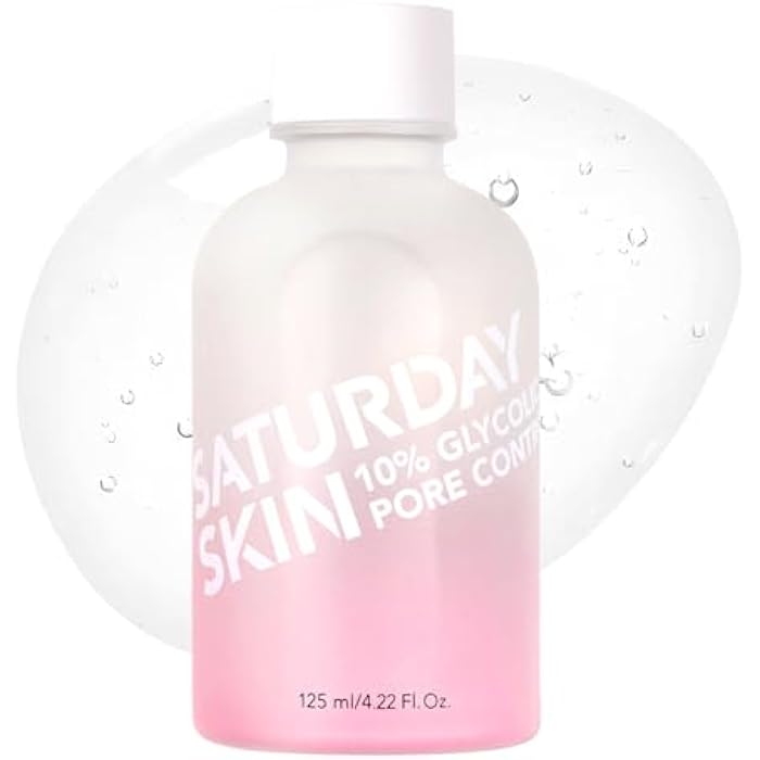 Saturday Skin Pore Clarifying Toner 10% Glycolic Acid&AHA Deep Cleansing Astringent Facial Toner,Hypoallergenic Skin-Purifying Face Toner to Cleanse, Recondition and Purify Skin, Non-Comedogenic - Image 1