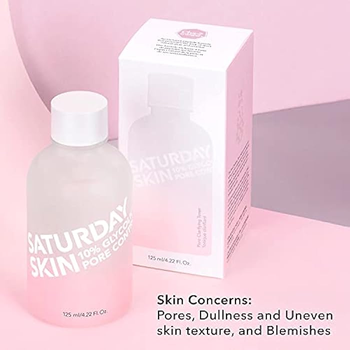 Saturday Skin Pore Clarifying Toner 10% Glycolic Acid&AHA Deep Cleansing Astringent Facial Toner,Hypoallergenic Skin-Purifying Face Toner to Cleanse, Recondition and Purify Skin, Non-Comedogenic - Image 4