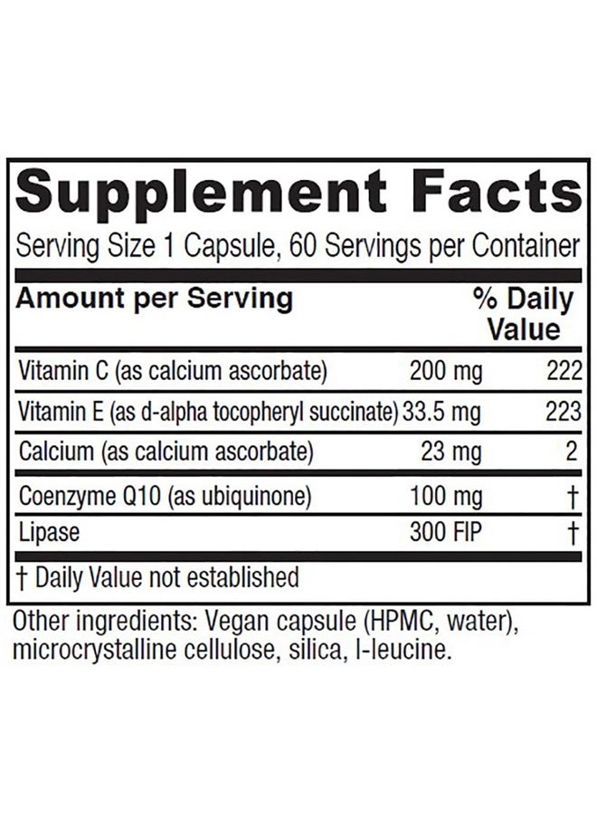 Vitanica , Coq10 Extra, Natural CoQ10, 100mg, Non-GMO, Vegan, 60 Capsules  - Image 2
