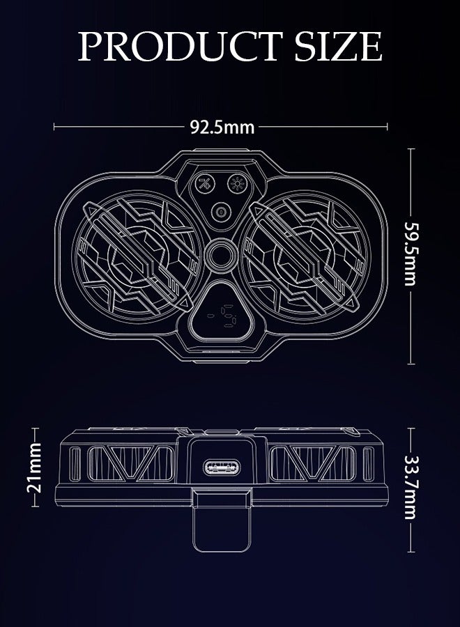 DUNISO 2 In 1 Magnetic Semi-Conductor Cooling Chip for Live Streaming and Gaming, Fast Phone Cooling Fan with RGB Lights and Universal Clamp, Fit All Types of iPhone Android Smartphones  - Image 4