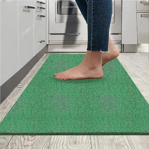 VNQ! Cushion Noodle Mat for Home Entrance, Heavy Indoor Outdoor Anti Slip PVC Floor Mat for Bedroom, Kitchen, for Bathroom, Doors, Office, Door Mat, Bath Mat Colour Green|(2X5 Feet) - Image 1