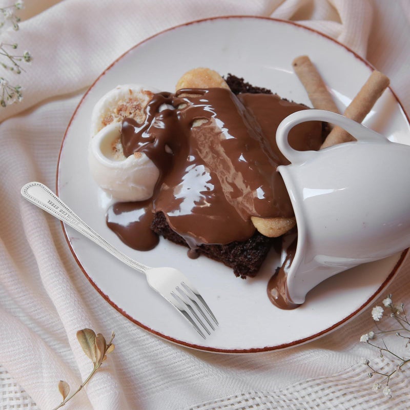 3 Piece Small Forks For Cake Dessert Appetizers Salad Snacks Fruit Serving Metal With Rounded Edges - Image 4
