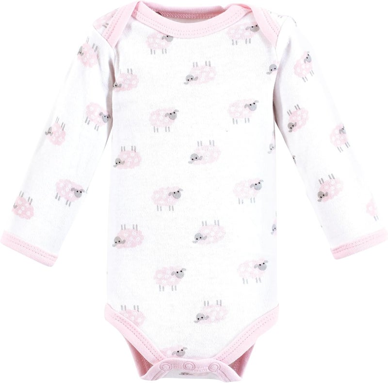 Luvable Friends Unisex Baby Preemie Long Sleeve Bodysuits 3pk, Preemie - Image 5