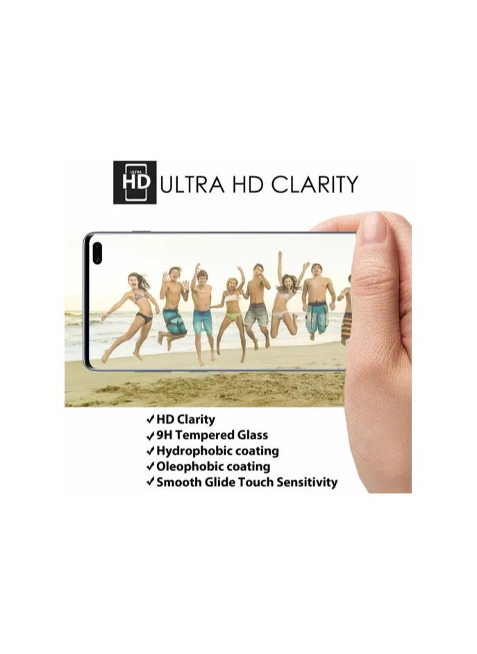 SNW - Pack Of 2 Full Glue UV Tempered Glass Screen Protector – Curved Design with Fingerprint Unlock Support - Image 1