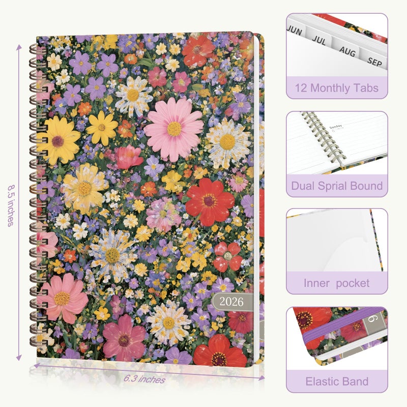 Senyar 2026 Planner, Weekly and Monthly Calendar Planner Book, Jan 2026 - Dec 2026, Planning Agenda for Desk Accessories and School Supplies - A5 (6.3'' x 8.5'') - Image 3