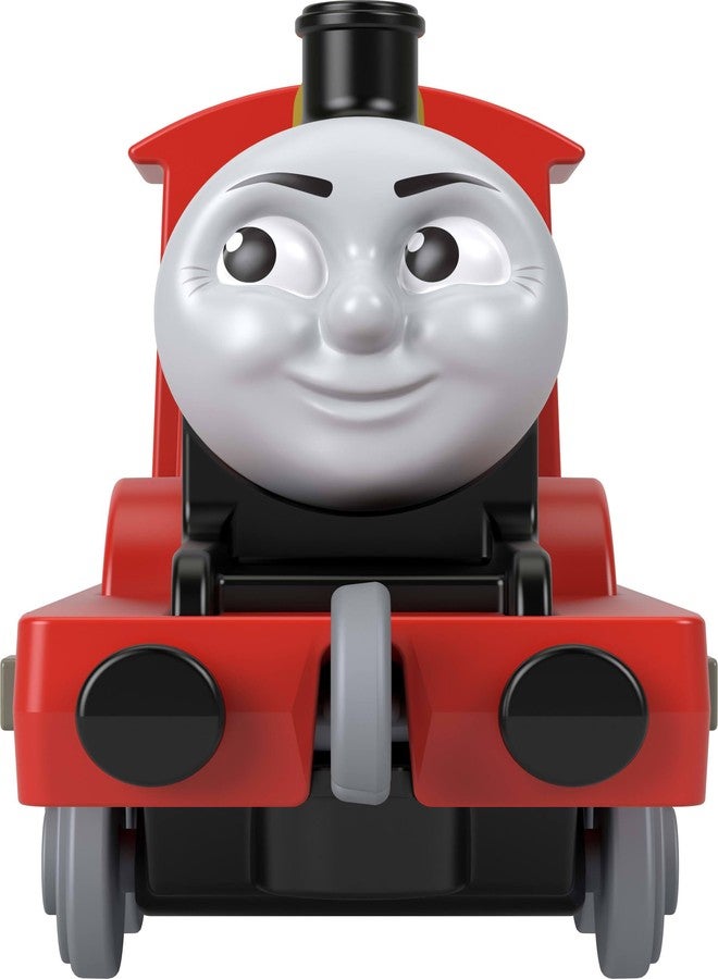 THOMAS & FRIENDS Large Die-Cast James Engine, Push-Along Toy Train & Cargo Car - Image 2