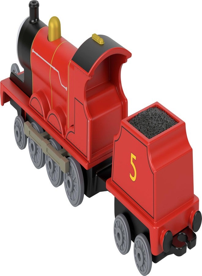 THOMAS & FRIENDS Large Die-Cast James Engine, Push-Along Toy Train & Cargo Car - Image 4