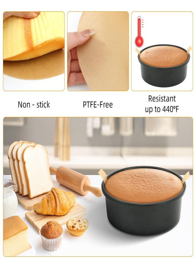 Lconvicely 100 Sheets of 8-Inch Parchment Paper Rounds with Lift Tabs, Non-stick Precut Circle Cake Pan Liners, Ideal Baking Parchment Paper for Baking Cookies, Bread and Chiffon(Round 8in) - Image 3