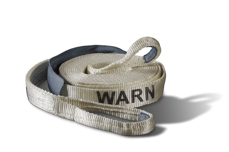 WARN حزام استرداد متميز من نايلون WARN 88922، سعة 7.2 طن (14,400 رطل)، عرض 2 بوصة × طول 30 قدم، أبيض - Image 1
