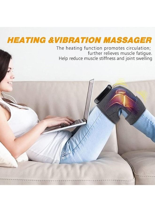 Fanski - Cordless Knee Massager Shoulder Brace with Heat 3 In 1 Heated Elbow Shoulder Brace Wrap Vibration - Image 1