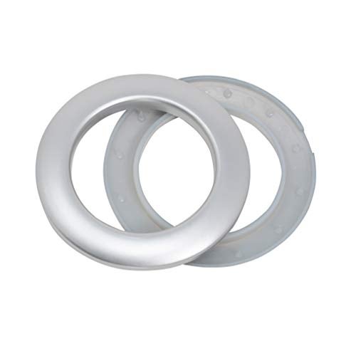 Dritz Curtain Grommets, 1-9/16" (40 mm) Inner Diameter, Heavy-Duty Plastic, Brushed Silver Color, Snap-On Design, Tool-Free Installation, 8-Pack - Image 4