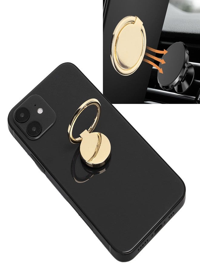 Yoidesu Phone Ring Holder, Mobile Phone Finger Ring Adjustable Metal Phone Holder Magnetic Car Mount for Mobile Phones and Tablets(Gold) - Image 5