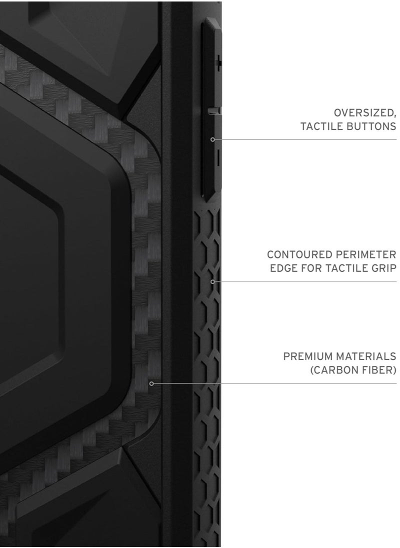 Urban Armor Gear - UAG Monarch Pro MagSafe for iPhone 16 Pro MAX Case Cover [25 Feet Drop tested] - Carbon Fiber - Image 1