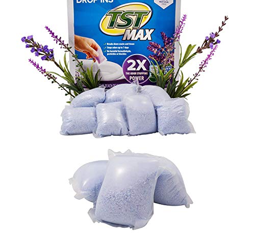 Camco علاج مرحاض كامكو TST MAX RV - السيطرة على الروائح غير المرغوب فيها وتفكيك النفايات والورق - آمن لخزانات الصرف الصحي - رائحة اللافندر - عبوة 10 (41556) - Image 5