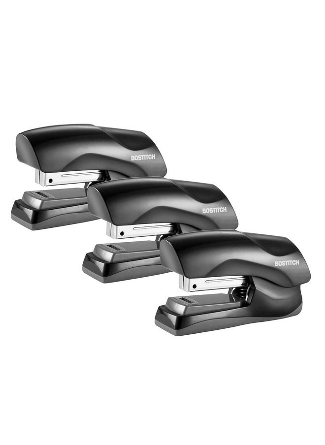Bostitch Bostitch Office Heavy Duty Stapler, 40 Sheet Capacity, No Jam, Half Strip, Fits into the Palm of Your Hand, For Classroom, Office or Desk, Black, 3-Pack  - Image 1