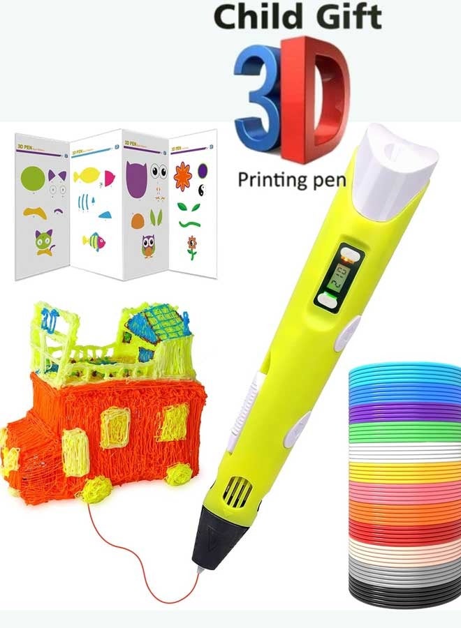3D Printing Pen Printing Paper Painting Graffiti Template for 3D Pen Kids DIY Gift Present 3D Pen PLA 3D Printing Pen Doodle Arts Craft Drawing USB Pen Set LCD V2 Education RBT Starter Kit - Image 1
