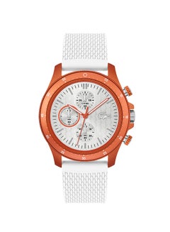 LACOSTE Men's Chronograph Round Shape Silicone Wrist Watch 2011329 - 43 ...