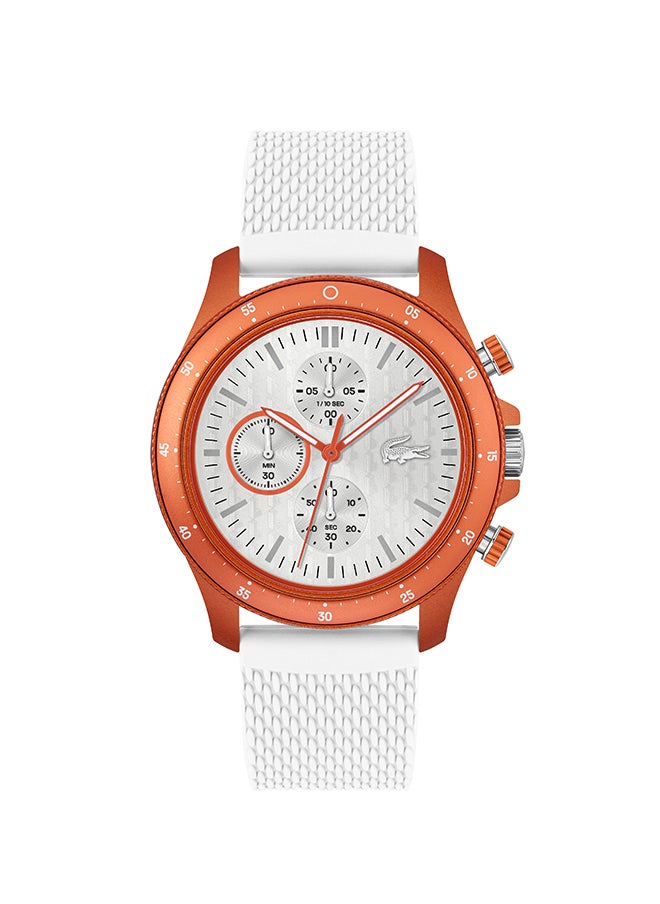 LACOSTE ساعة يد كرونوغراف دائرية الشكل من السيليكون للرجال 2011329 - 43 ملم  - Image 1