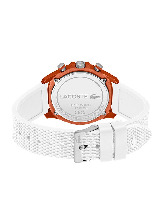 LACOSTE ساعة يد كرونوغراف دائرية الشكل من السيليكون للرجال 2011329 - 43 ملم  - Image 3