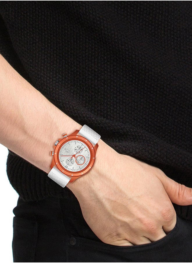 LACOSTE ساعة يد كرونوغراف دائرية الشكل من السيليكون للرجال 2011329 - 43 ملم  - Image 4