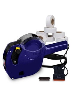 Perco Lite 1 Line Dater Gun With Labels Kit Includes 5000 Blank White Labels 2 Ink Rollers 1 Ink Roll And Labels Preloaded  - Image 1