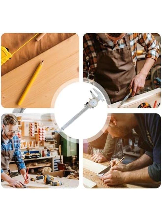 فرجار الفولاذ المقاوم للصدأ 0-6 بوصة 0.02 مم أداة قياس دقيقة لأعمال النجارة وتشغيل المعادن والأعمال اليدوية DIY - Image 5