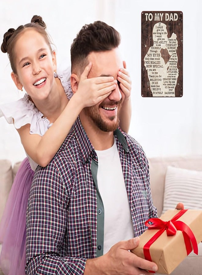 Smilelife هدية عيد الأب من ابنة إلى أبي: "أبي، كن دائمًا بطلي". لوحة معدنية مضحكة مثالية لغرفة الرجال، أو ركنهم الخاص، أو مكتبهم، أو مرآبهم، أو ورشة عملهم، أو ديكور منزلهم. مقاس 8 × 12 بوصة (3333). - Image 4