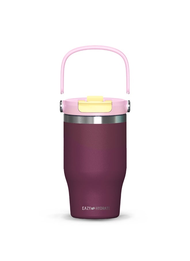 Eazy Kids Eazy Kids Vacuum Insulated Tumbler w/ handle, 500ml Purple  - Image 1