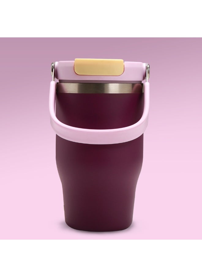 Eazy Kids Eazy Kids Vacuum Insulated Tumbler w/ handle, 500ml Purple  - Image 5